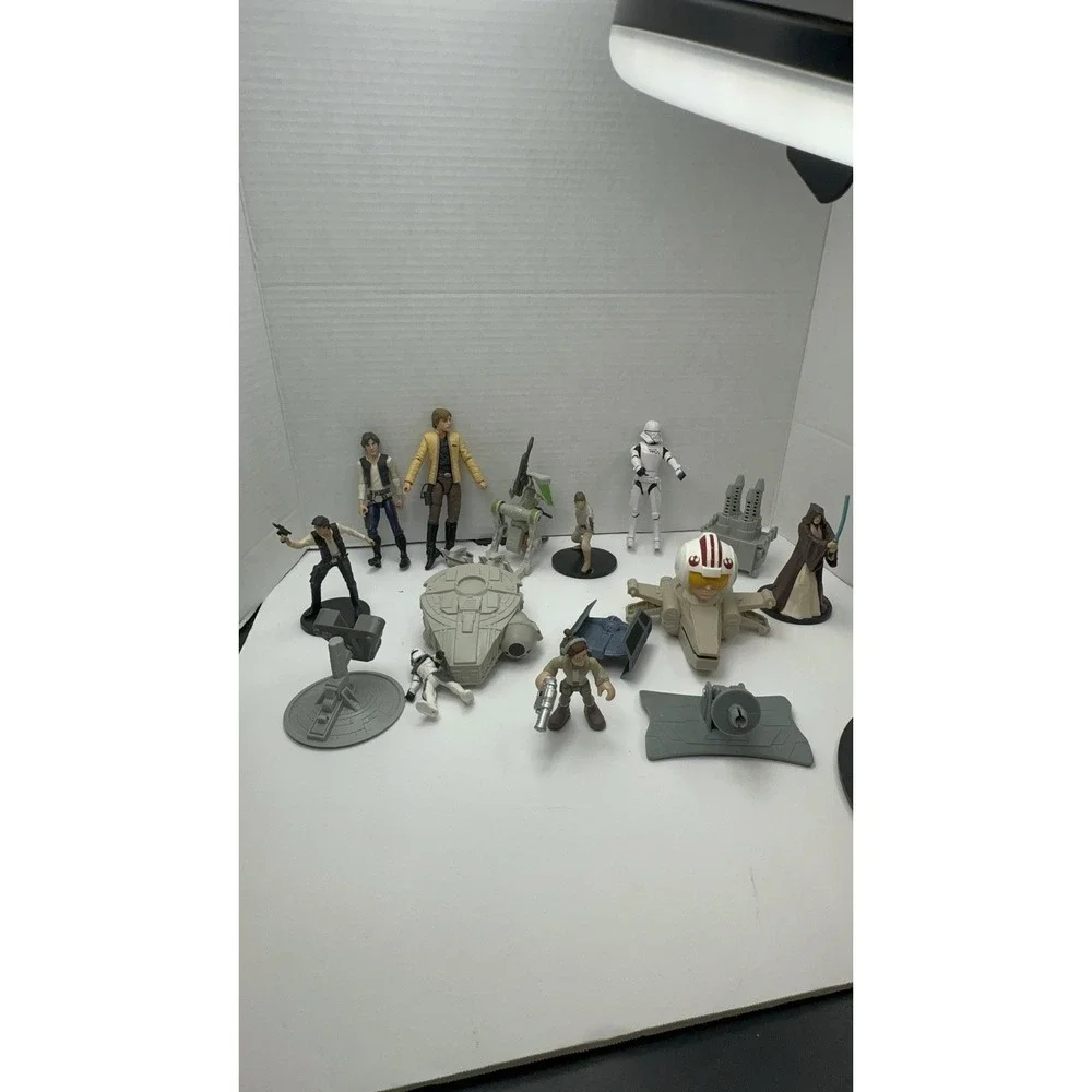 Star Wars Action Figure & Accessory Lot Han Solo Luke Skywalker Stormtrooper Mix